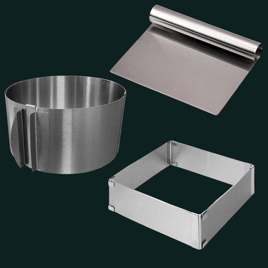 3'lü Set 2 Adet Pasta Kalıbı ve Hamur Kesici