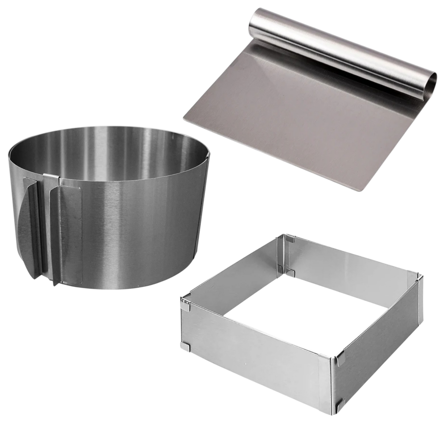 3'lü Set 2 Adet Pasta Kalıbı ve Hamur Kesici